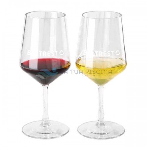 Set 2 pahare pentru vin din plastic 