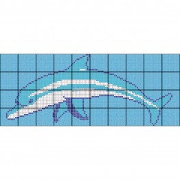 Model desen  delfin 2 din mozaic