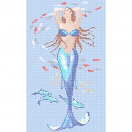 Model desen sirena din mozaic