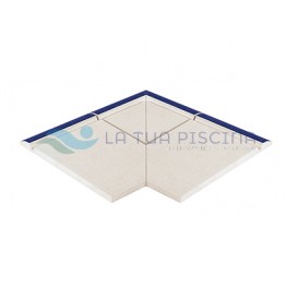 Colt exterior gresie portelanata cu mana curenta si suport profil 38x25 cm