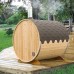 Sauna exterioara tip butoi din molid, lungime 1.8 m Ø 2,0 m