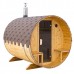Sauna exterioara tip butoi lungime 3m Ø 2m molid thermowood soba electrica