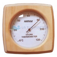 Termometru lemn pentru sauna uscata, 13x13 cm, Harvia