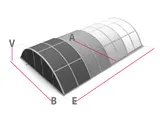 Acoperitoare policarbonat transparent pentru piscine pana la 10.60 x 5.01m, KLASIK CLEAR C antracit — imaginea 6