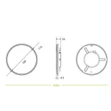 Bec plat LED alb 25W 3000 lumeni - Hayward — imaginea 2