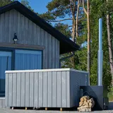 Ciubar din fibra sticla cu soba exterioara inox 27kw diamensiune  1.7x2m — imaginea 2