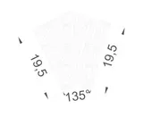 Colt 45 grade gratar ABS crem latime 20 cm — imaginea 2
