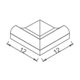 Colt exterior gresie portelanata cu mana curenta 12.5x25 cm — imaginea 2
