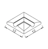 Colt exterior gresie portelanata cu mana curenta Cobalt 12.5x25 cm — imaginea 2
