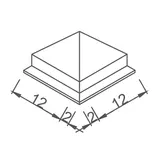 Colt exterior gresie portelanata cu mana curenta si suport profil 12.5x25 cm — imaginea 2