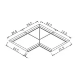 Colt exterior gresie portelanata cu mana curenta si suport profil 30x25 cm — imaginea 2