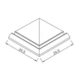Colt exterior gresie portelanata cu mana curenta Standard 25x25 cm — imaginea 2