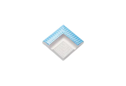 Colt exterior gresie portelanata cu mana curenta Albastru deschis 12.5x25 cm
