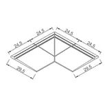 Colt exterior gresie rigola portelanata cu mana curenta 30x25 cm — imaginea 2