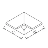 Colt interior gresie portelanata cu mana curenta 12.5x25 cm — imaginea 2