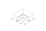 Colt interior gresie portelanata cu mana curenta Cobalt 12.5x25 cm — imaginea 2