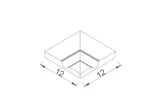 Colt interior gresie portelanata cu mana curenta Standard 12.5x25 cm — imaginea 2