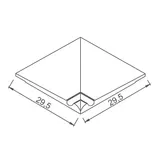Colt interior gresie rigola portelanata cu mana curenta 30x25 cm — imaginea 2