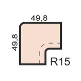 Colt interior pentru piscina 32cm R15 — imaginea 2