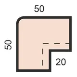 Colt interior pentru piscina 50x50x32 cm — imaginea 2