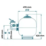 Filtru Baracuda Crystal Stream D450 Side — imaginea 2