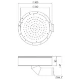 Gheizer aeromasaj rotund din inox AISI304 pentru piscina beton/liner — imaginea 2