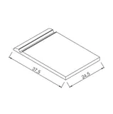 Gresie rigola portelanata cu mana curenta si suport profil 38x25 cm — imaginea 2