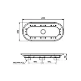 Grila Aeromasaj ABS, Alb pentru piscina — imaginea 2