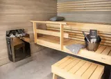 Incalzitor sauna Harvia The Wall SW90 9.0 kW Black, comanda integrata — imaginea 4