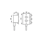 Nisa Piezo inox pentru 2 butoane — imaginea 2