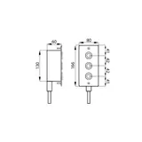 Nisa Piezo inox pentru 3 butoane — imaginea 2