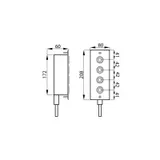 Nisa Piezo inox pentru 4 butoane — imaginea 2