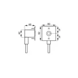 Nisa Piezo inox pentru un buton — imaginea 2