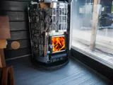 Protecția rotundă de pardoseală soba Harvia WL120 black — imaginea 3