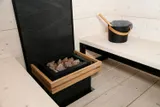 PROTECTIE PERETE CU PIATRA DECORATIVA SAUNA HARVIA STONE WALL 1824 X 634 MM CU RAMA NEAGRA — imaginea 3