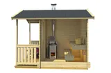 Sauna exterioara WoodLand, cu incalzitor electric 9kw — imaginea 6