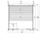 Sauna Finlandeza THOR 198x198x211cm — imaginea 6