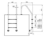 Scară Standard din oțel inoxidabil AISI 304, Kripsol cu 4 trepte — imaginea 3