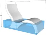 Sezlong PREMIUM pentru interior piscina, model LOWBACK — imaginea 6