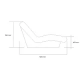 Sezlong relaxare EPS 164 x 90 x 65cm armat cu sistem de incalzire si termostat — imaginea 3