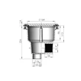Sifon NORM pentru liner, cu grilaj plat și inserții ABS — imaginea 2