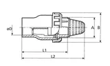 Ventil antiretur conic Ø50 mm cu coș de aspirație — imaginea 2